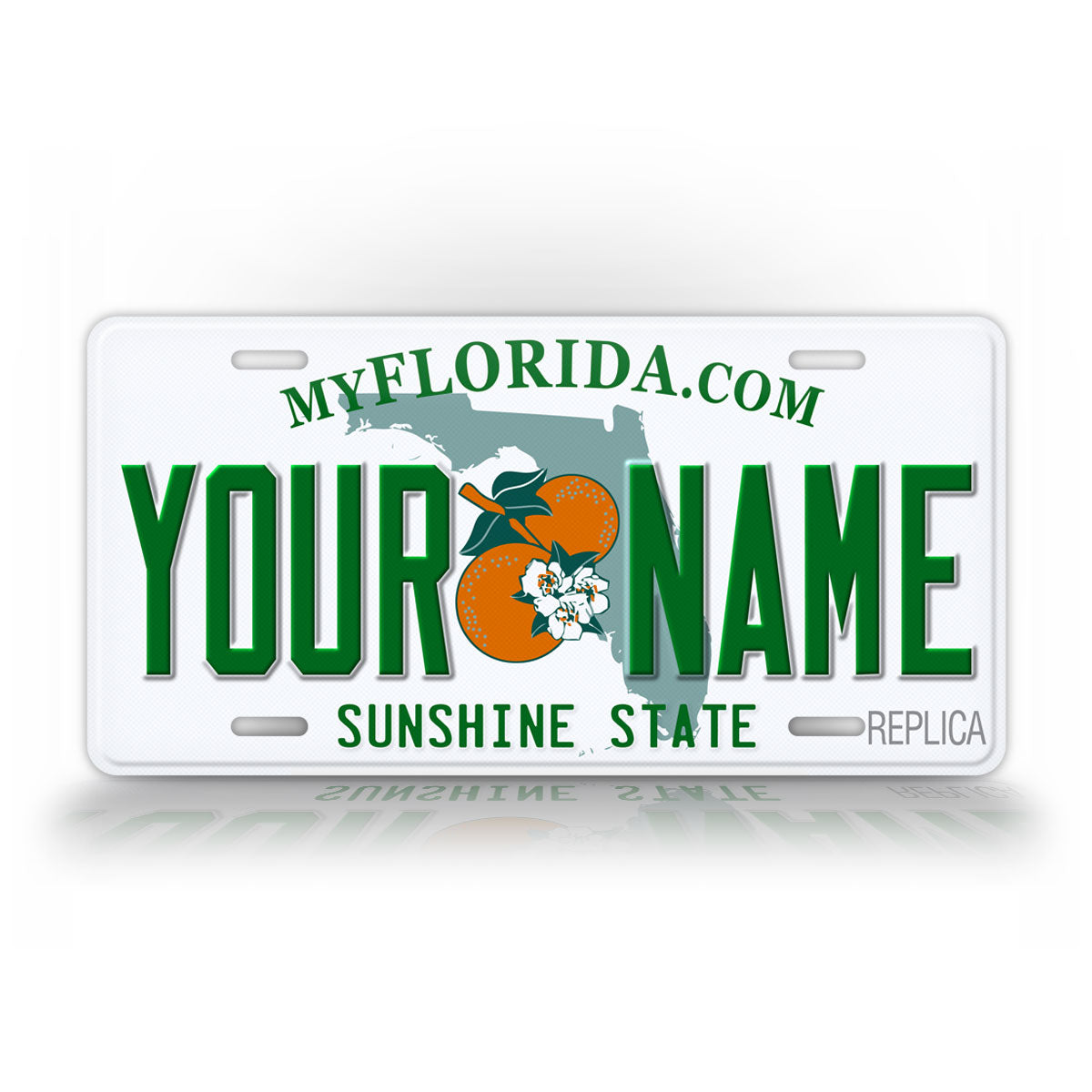 Personalized Florida Novelty License Plate, Replica FL Custom Auto Tag
