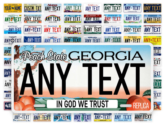 Personalized Georgia Novelty License Plate, Replica GA Custom Auto Tag