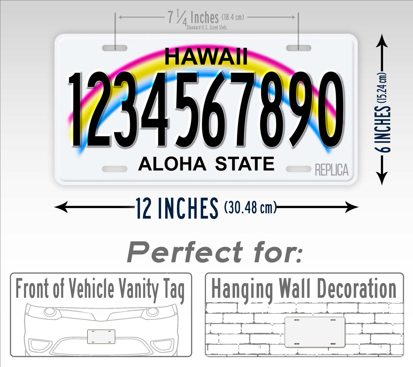 Personalized Hawaii Novelty License Plate, Replica HI Custom Auto Tag