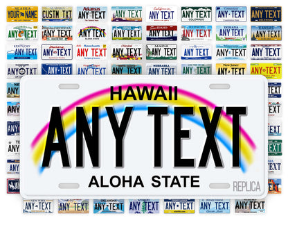 Personalized Hawaii Novelty License Plate, Replica HI Custom Auto Tag