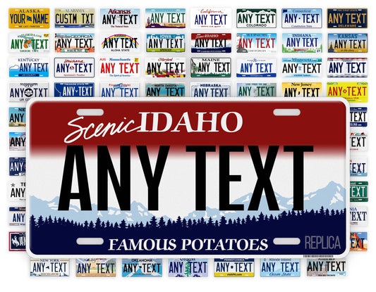 Personalized Idaho Novelty License Plate, Replica ID Custom Auto Tag