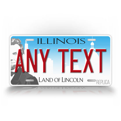Personalized Illinois Novelty License Plate, Replica IL Custom Auto Tag