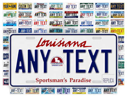 Personalized Louisiana Novelty License Plate, Replica LA Custom Auto Tag