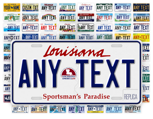 Personalized Louisiana Novelty License Plate, Replica LA Custom Auto Tag