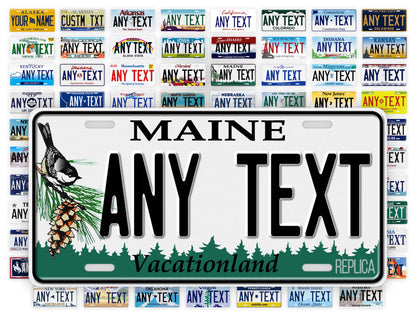 Personalized Maine Novelty License Plate, Replica ME Custom Auto Tag