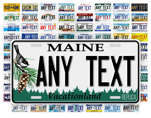 Personalized Maine Novelty License Plate, Replica ME Custom Auto Tag