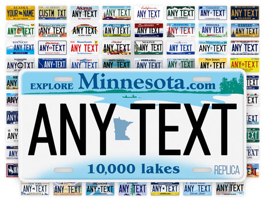 Personalized Minnesota Novelty License Plate, Replica MN Custom Auto Tag
