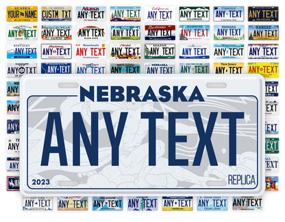 Personalized Nebraska Novelty License Plate, Replica NE Custom Auto Tag