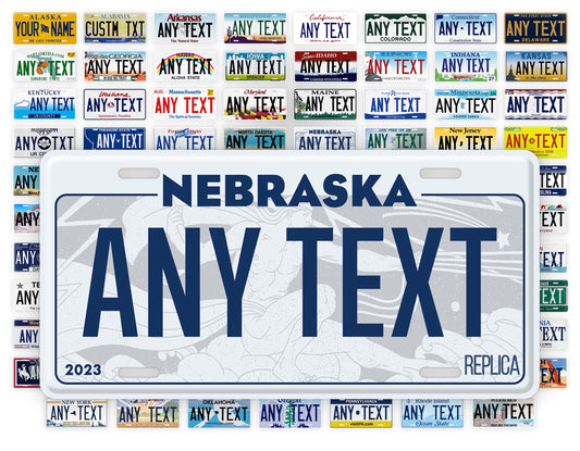Personalized Nebraska Novelty License Plate, Replica NE Custom Auto Tag