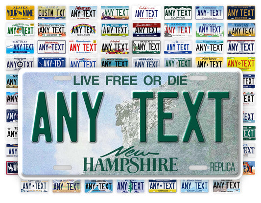 Personalized New Hampshire Novelty License Plate, Replica NH Custom Auto Tag