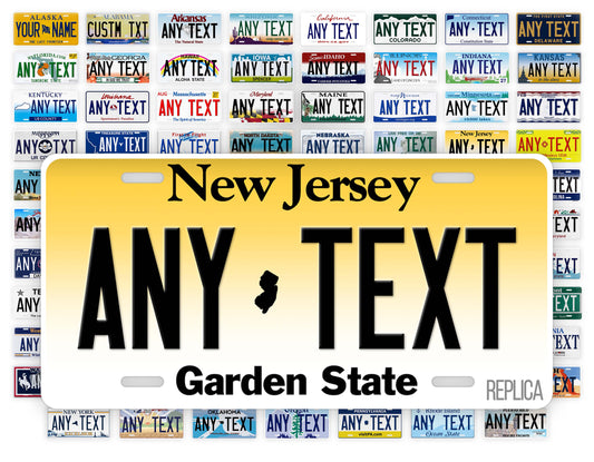 Personalized New Jersey Novelty License Plate, Replica NJ Custom Auto Tag