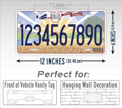 Personalized Ohio Novelty License Plate, Replica OH Custom Auto Tag