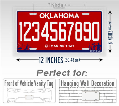 Personalized Oklahoma Novelty License Plate, Replica OK Custom Auto Tag