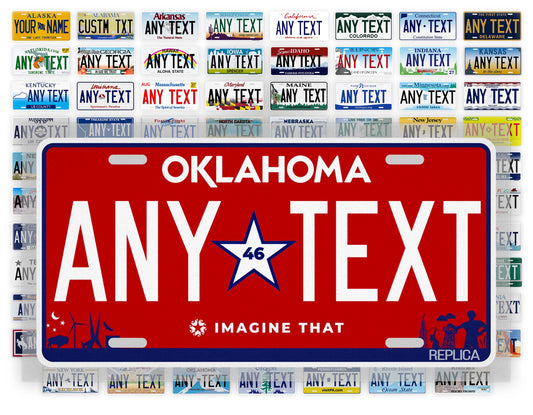 Personalized Oklahoma Novelty License Plate, Replica OK Custom Auto Tag