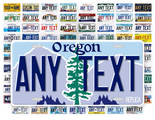 Personalized Oregon Novelty License Plate, Replica OR Custom Auto Tag
