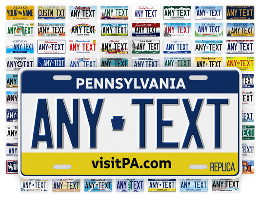 Personalized Pennsylvania Novelty License Plate, Replica PA Custom Auto Tag