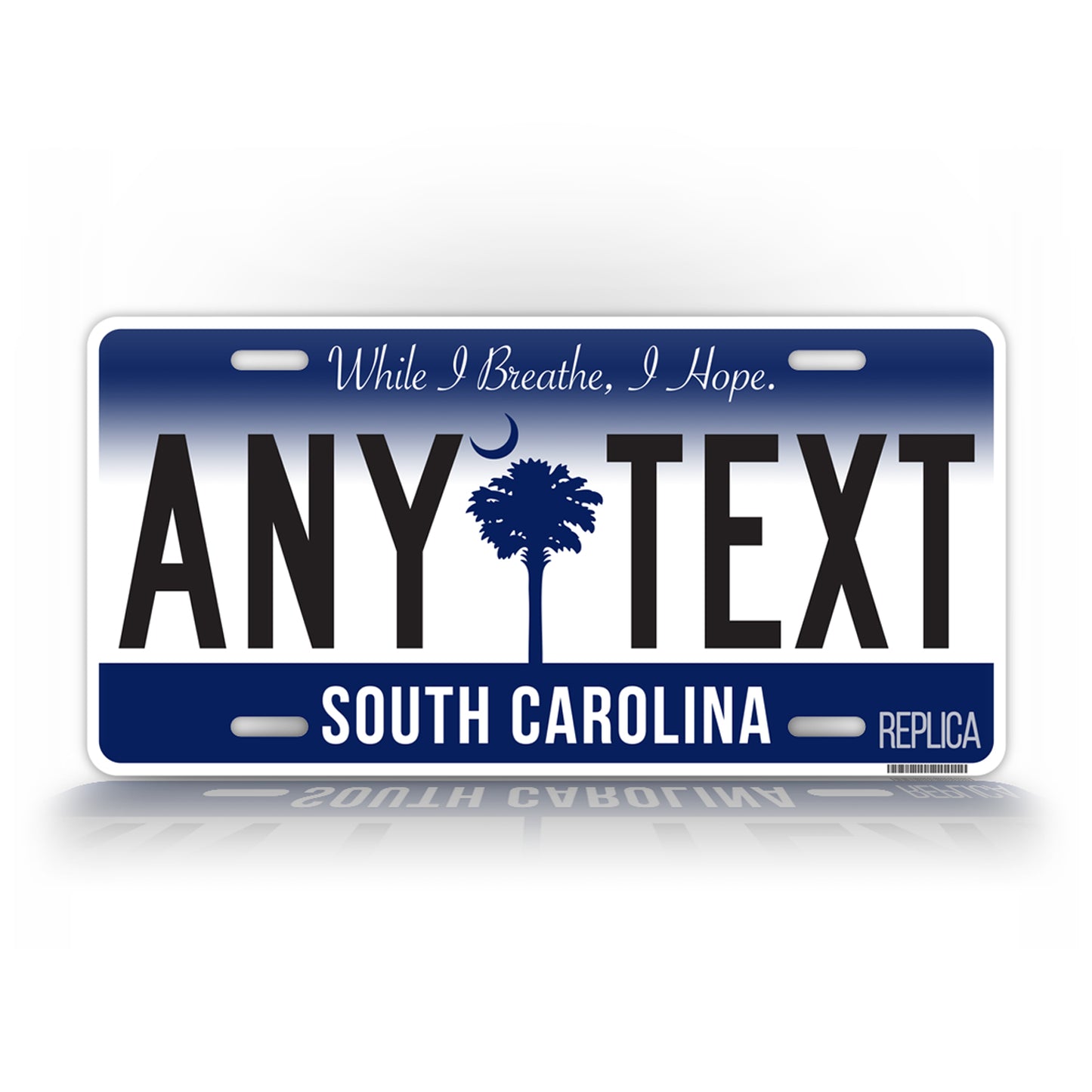 Personalized South Carolina Novelty License Plate, Replica SC Custom Auto Tag
