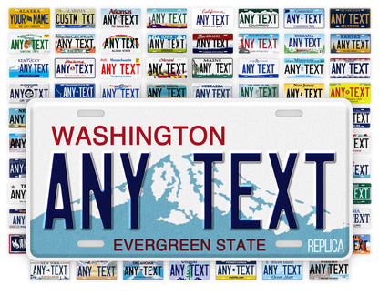 Personalized Washington Novelty License Plate, Replica WA Custom Auto Tag