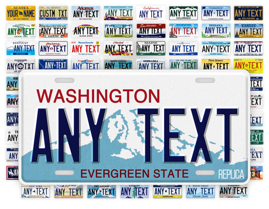 Personalized Washington Novelty License Plate, Replica WA Custom Auto Tag