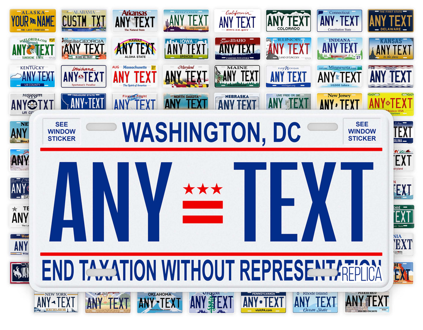 Washington DC Novelty License Plate