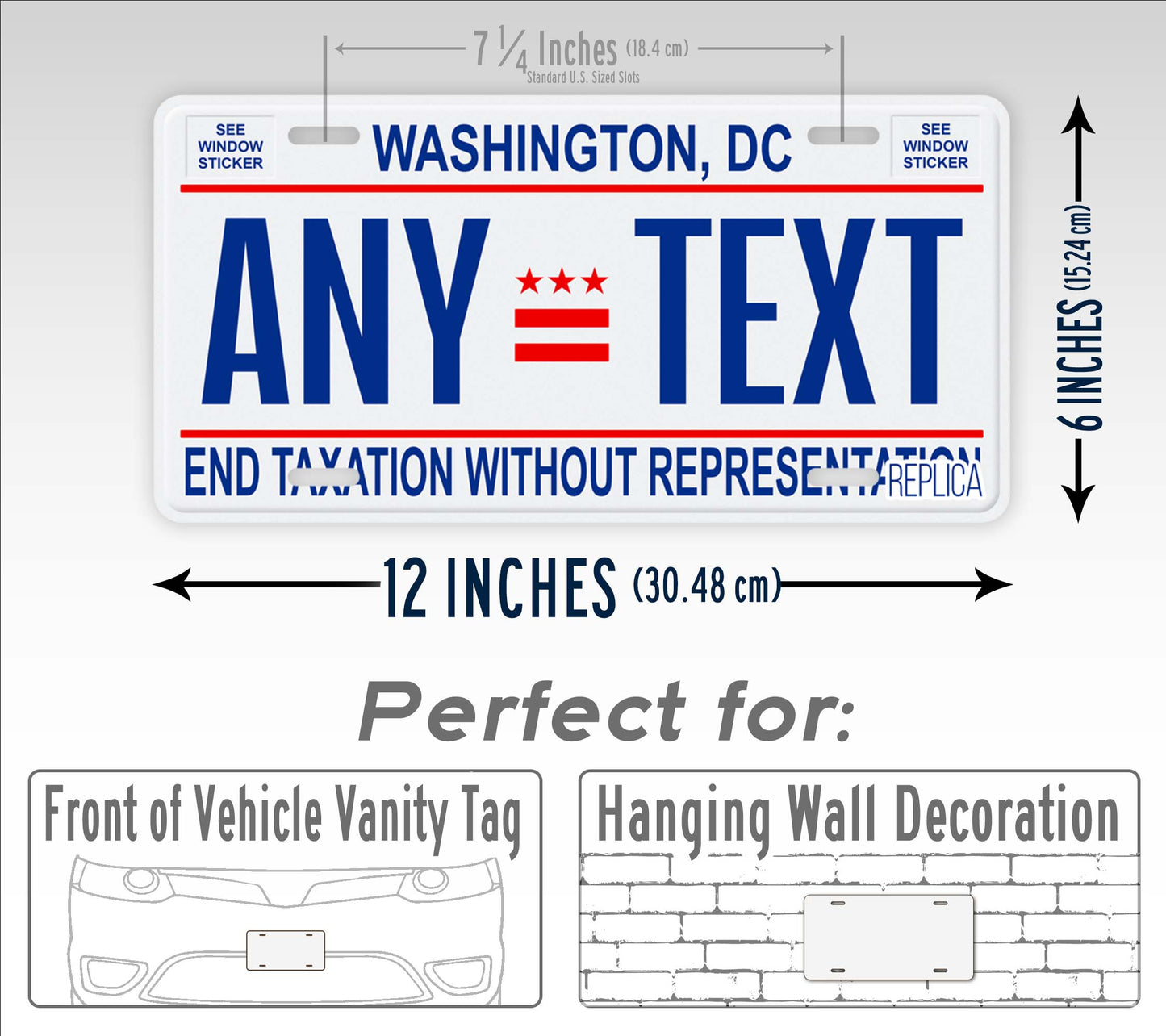 Washington DC Novelty License Plate