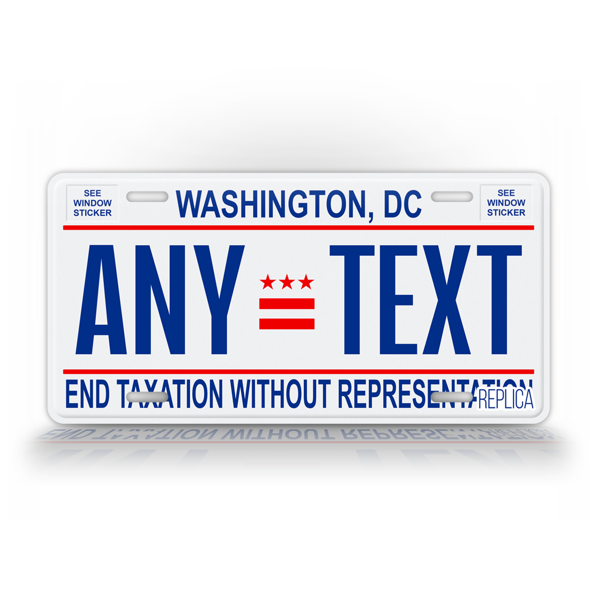 Washington DC Novelty License Plate