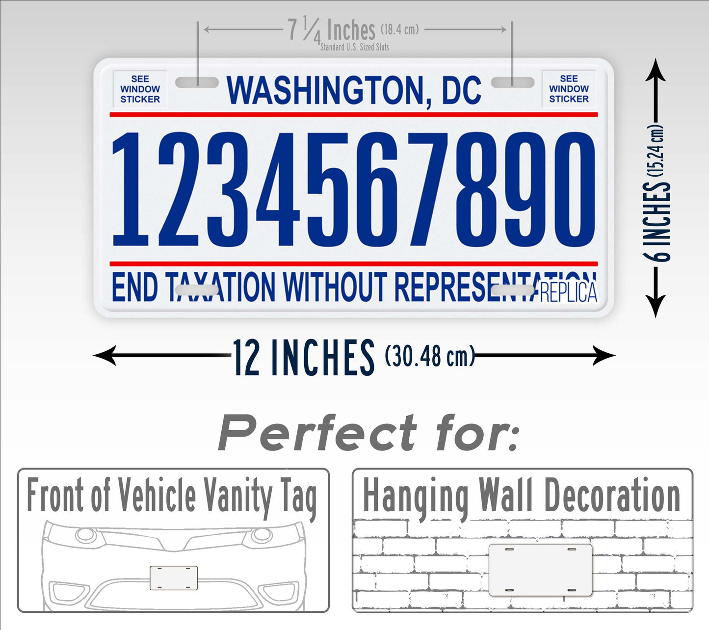 Washington DC Novelty License Plate
