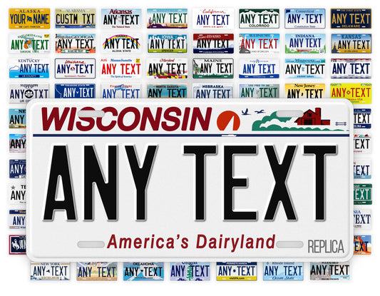 Personalized Wisconsin Novelty License Plate, Replica WI Custom Auto Tag