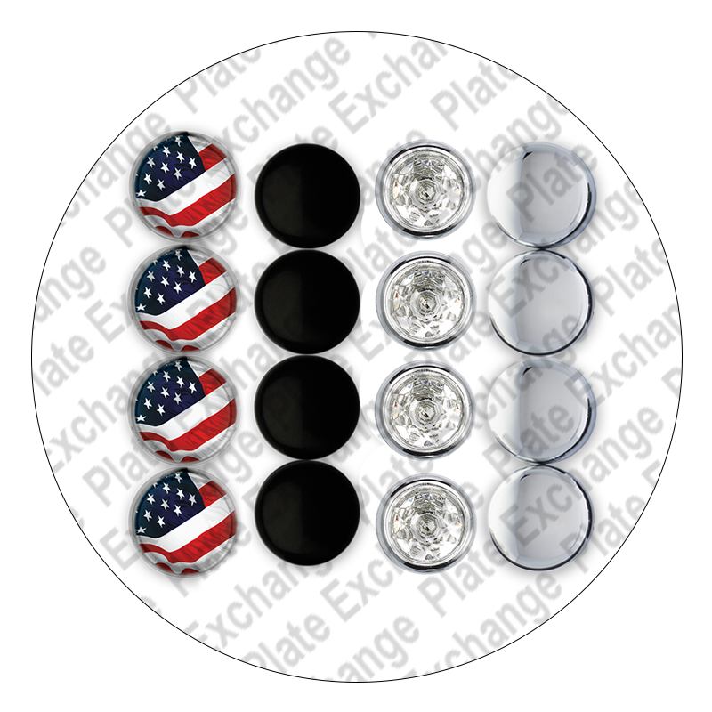 License Plate Fastener Caps