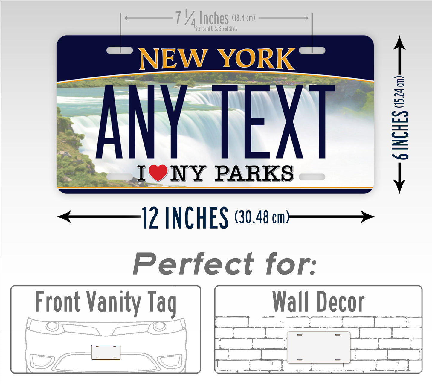 New York "I Love NY Parks" Novelty License Plate