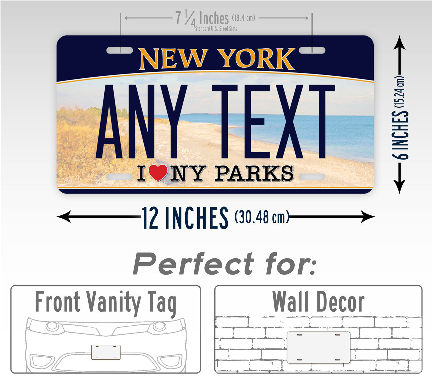 New York "I Love NY Parks" Novelty License Plate
