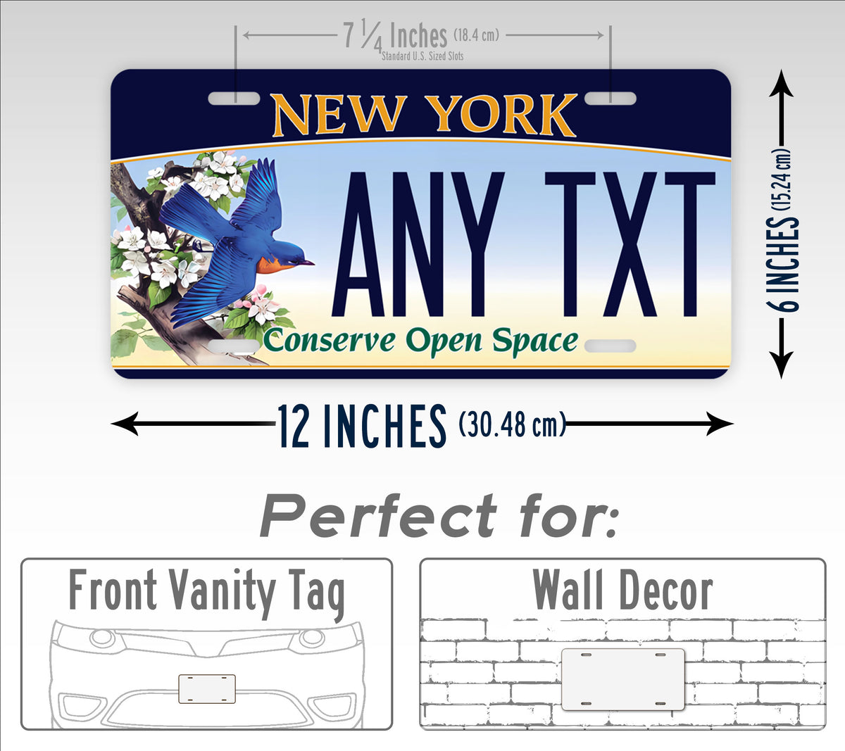 New York "Conserve Open Space" Novelty License Plate