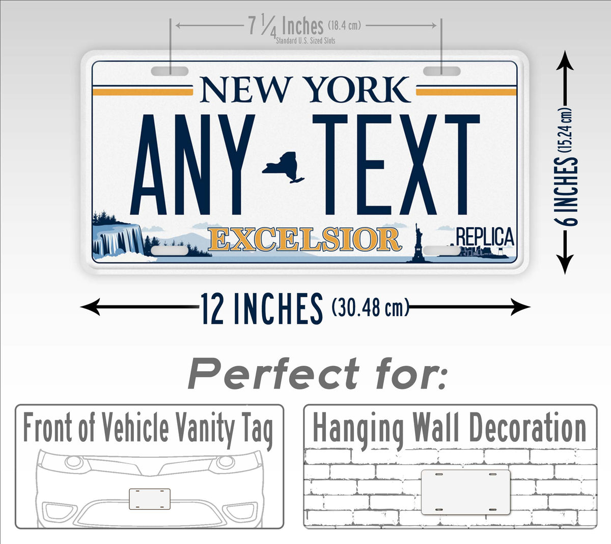 New York "Excelsior" Novelty License Plate