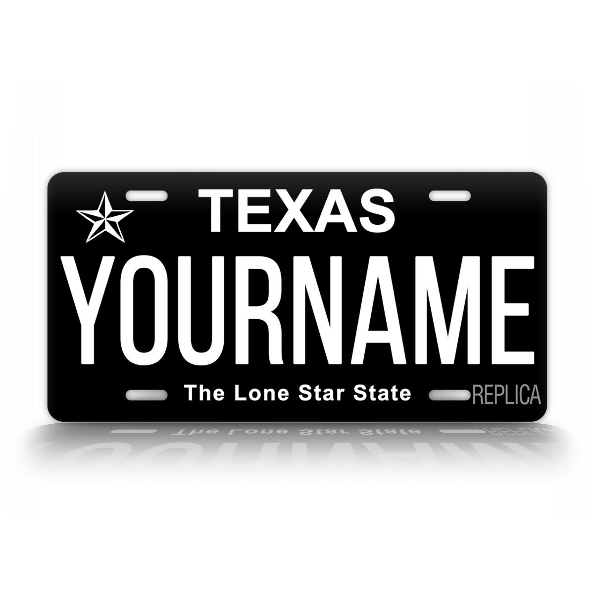 Texas Blackout Novelty License Plate
