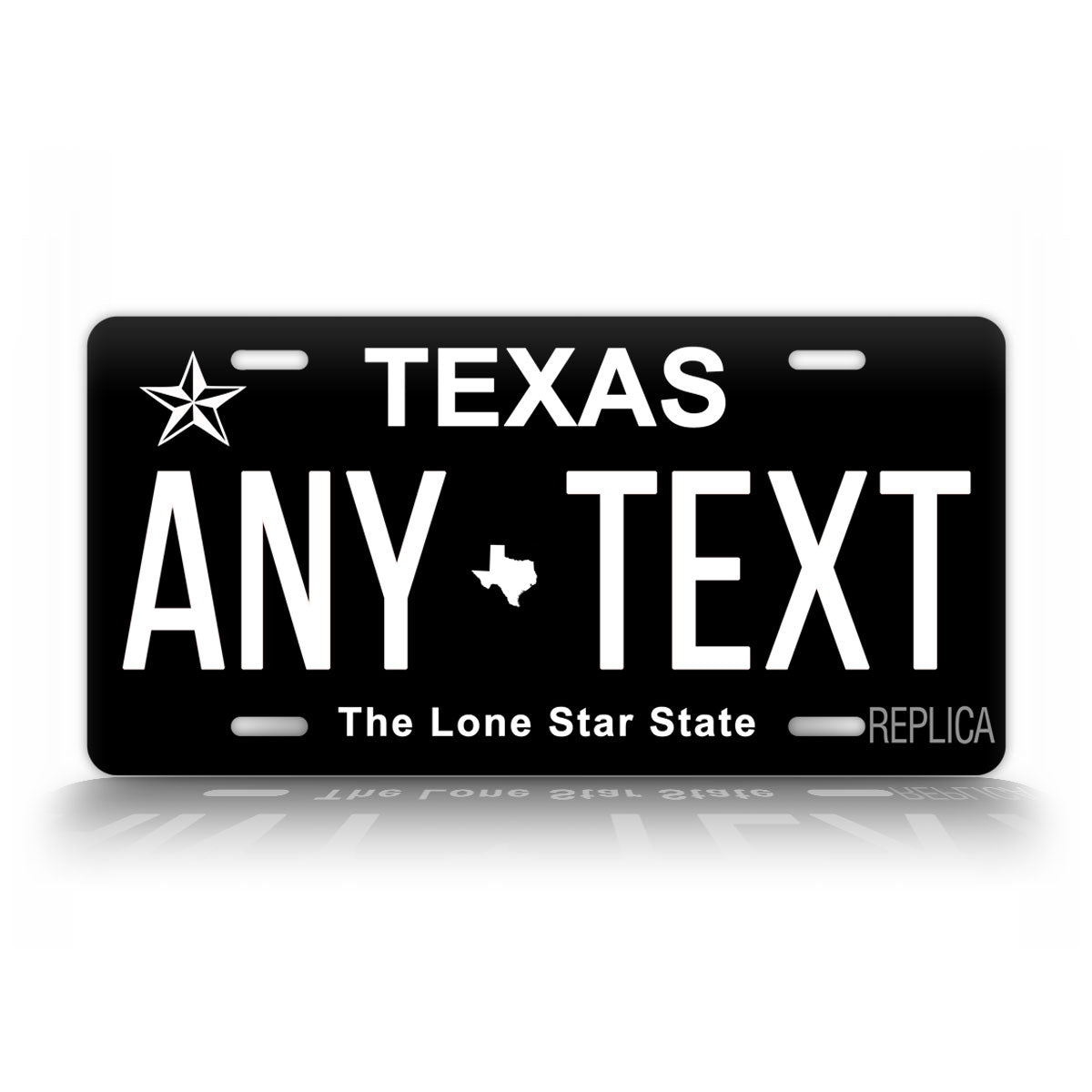 Texas Blackout Novelty License Plate