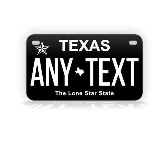 Texas Black-Out Motorcycle Tag