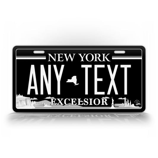 New York "Blacked Out Excelsior" Novelty License Plate
