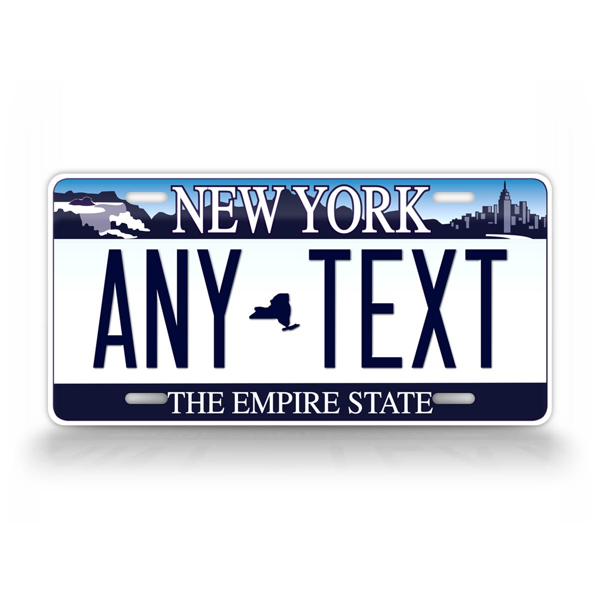 New York "Blue Falls" Novelty License Plate
