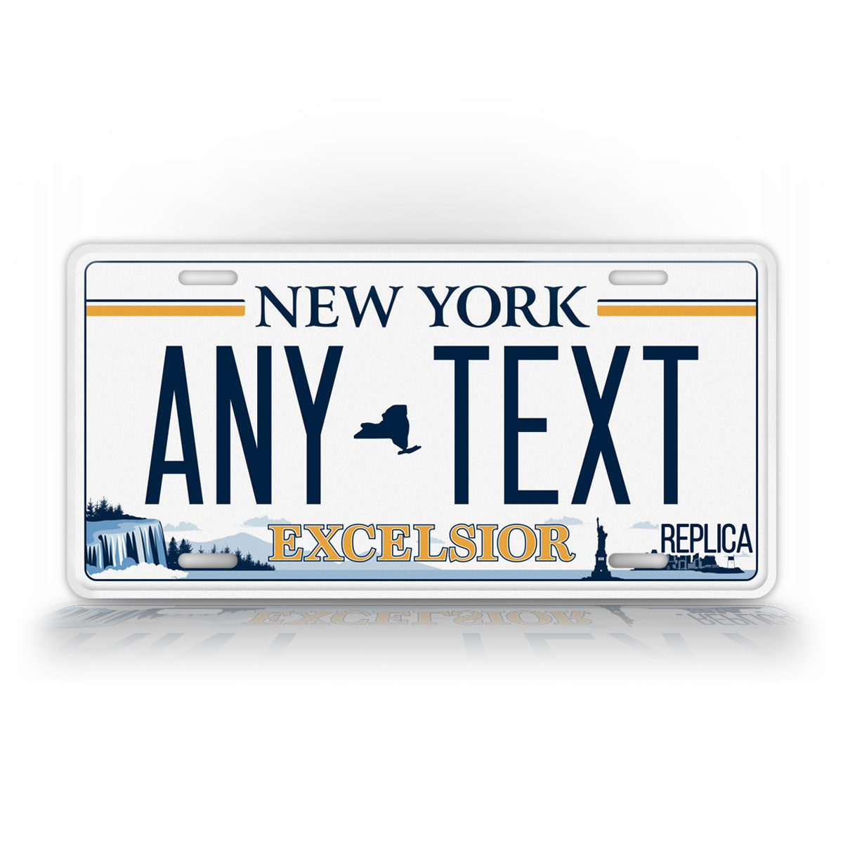 New York "Excelsior" Novelty License Plate