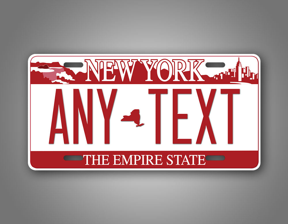 New York "Red Falls" Novelty License Plate