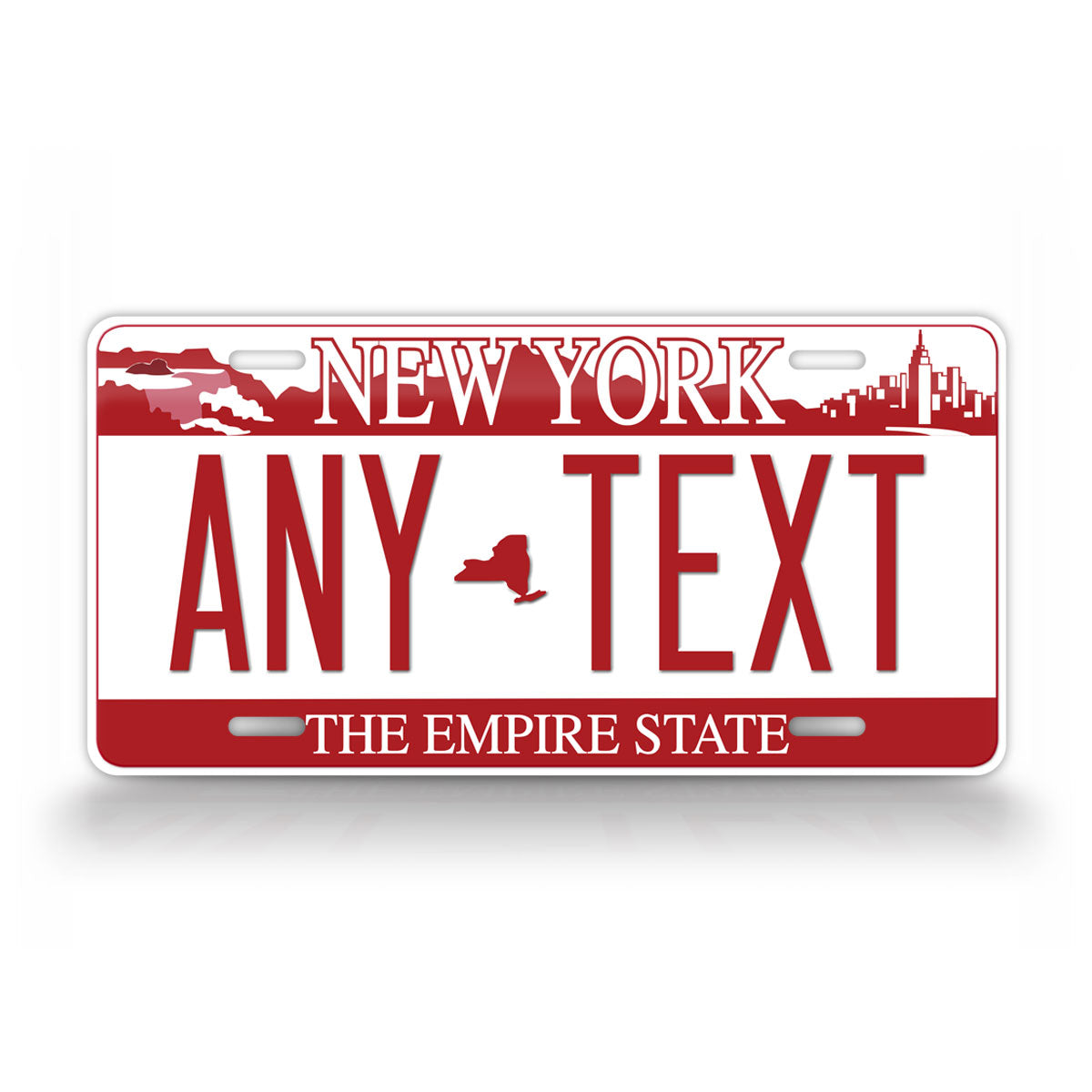 New York "Red Falls" Novelty License Plate