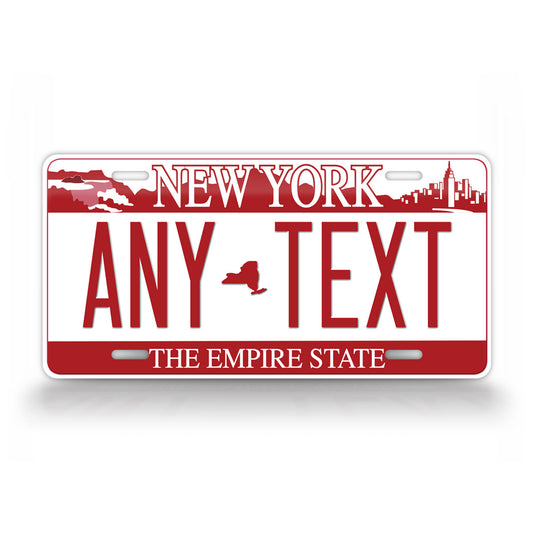 New York "Red Falls" Novelty License Plate