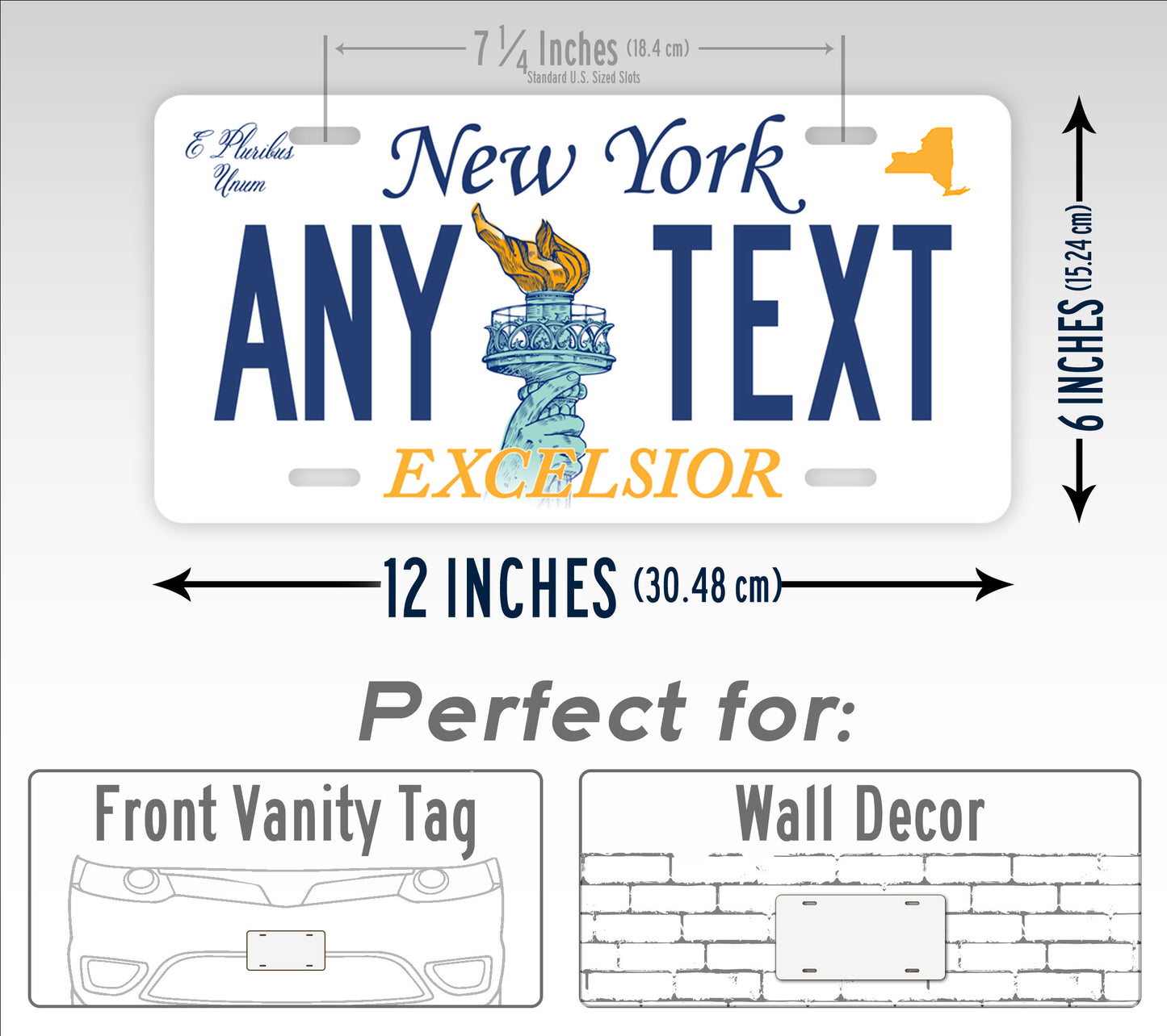 New York "Voting Option Torch" Novelty License Plate