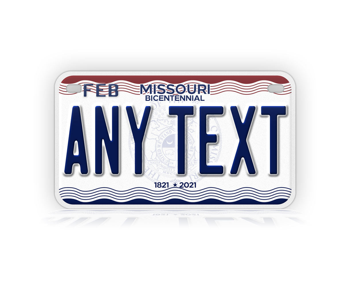 Missouri Bicentennial Motorcycle Novelty Plate