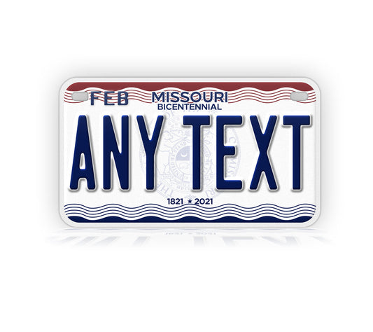 Missouri Bicentennial Motorcycle Novelty Plate