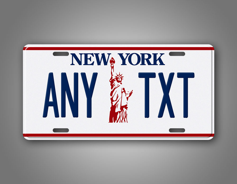 New York "White Liberty" Novelty License Plate
