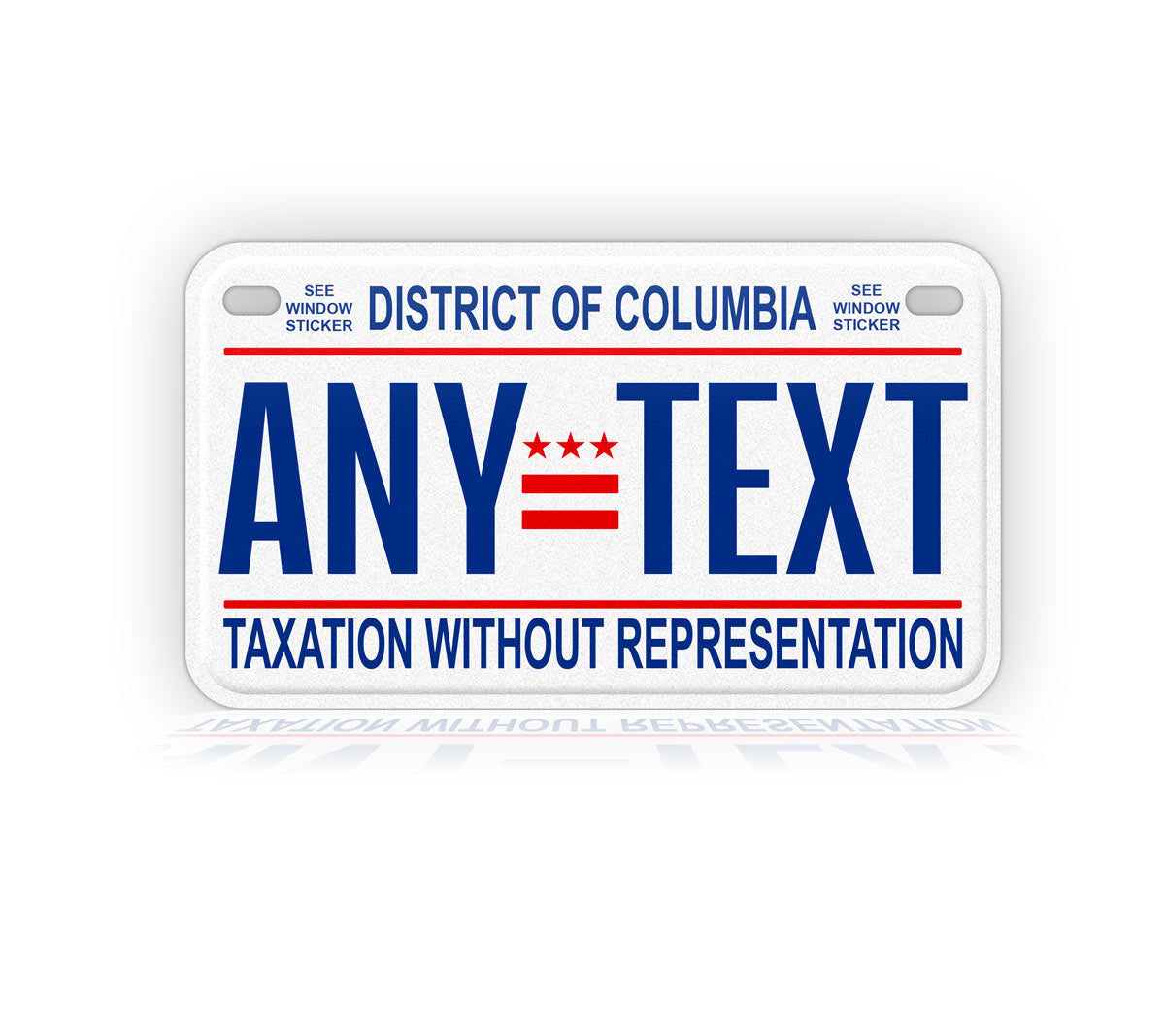District of Columbia Motorcycle Novelty Plate