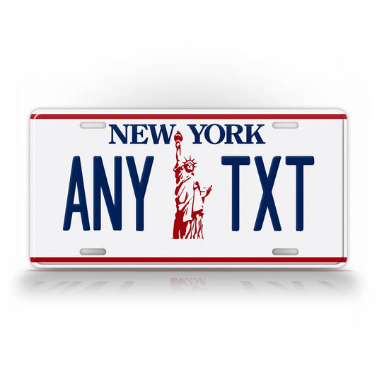 New York "White Liberty" Novelty License Plate