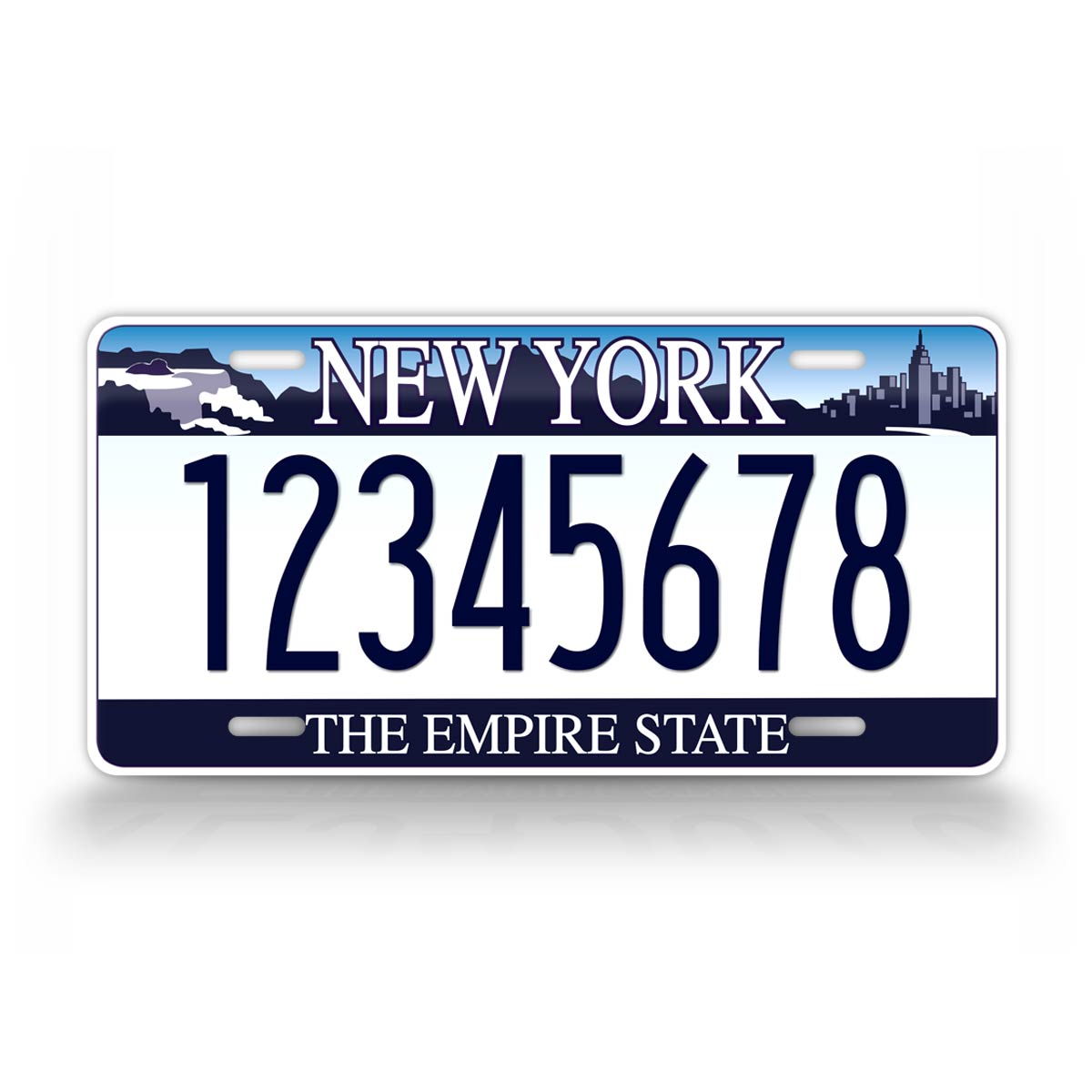 New York "Blue Falls" Novelty License Plate