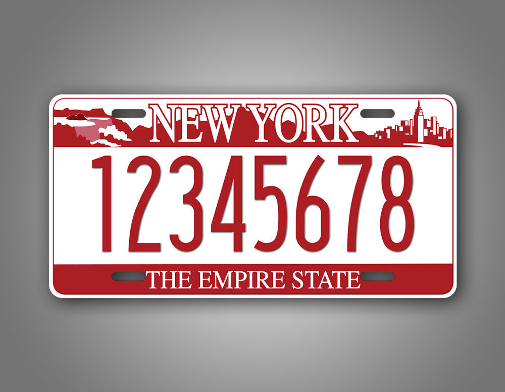 New York "Red Falls" Novelty License Plate